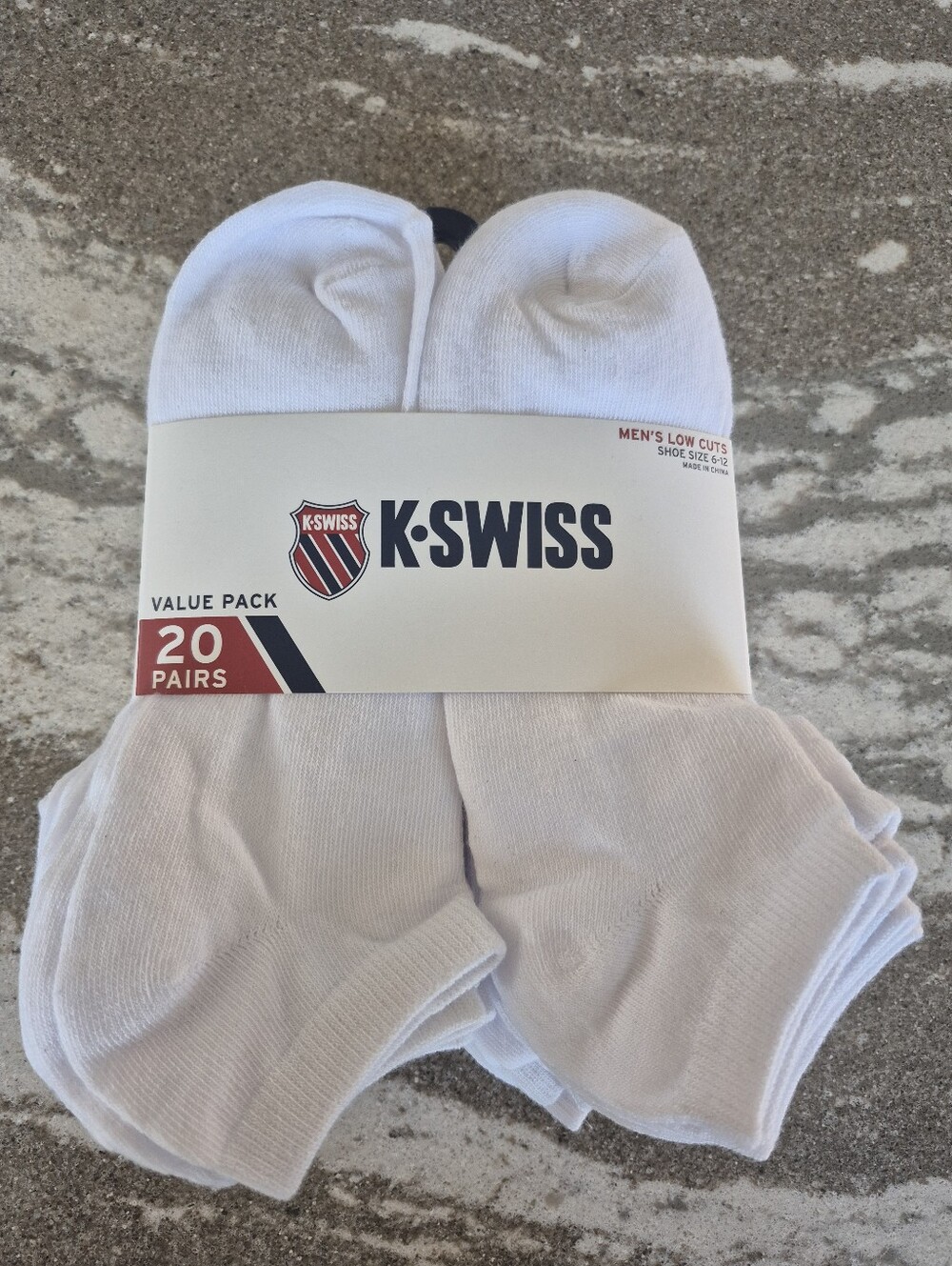 K-Swiss Men's Low Cuts Socks 20 PACK